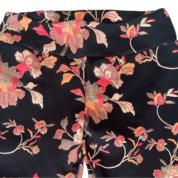 Soft Surroundings Black/Red Print Stretch Dress Pants S - Picture 2 of 9